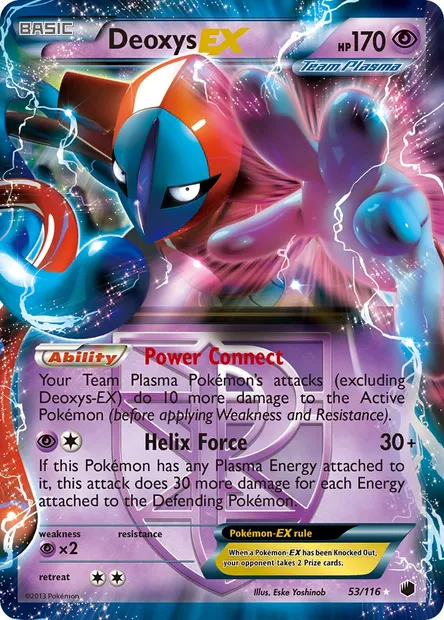 Deoxys-EX, Pokémon card PLF 53 — Plasma Freeze set