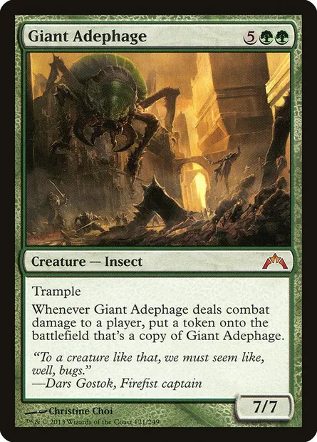 Giant Adephage, Magic card GTC 121 — Gatecrash set