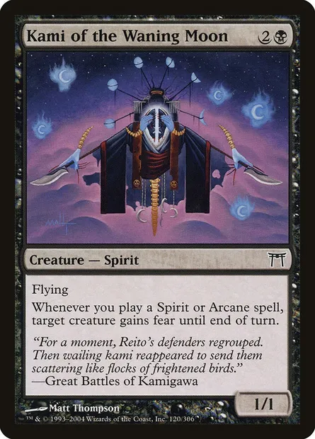 Kami de la lune descendante, carte Magic CHK 120 — extension Guerriers de Kamigawa