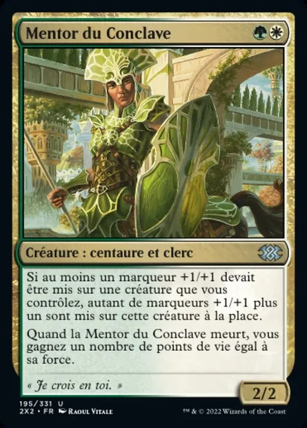Mentor du Conclave, carte Magic 2X2 195 — extension Double Masters 2022