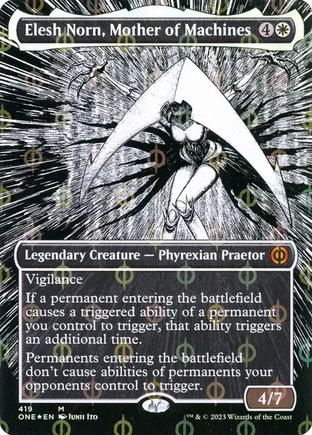 Elesh Norn, Mère des machines, carte Magic ONE 419 — extension Tous Phyrexians