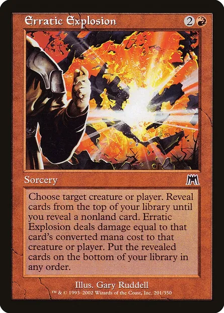 Erratic Explosion, Magic card ONS 201 — Onslaught set