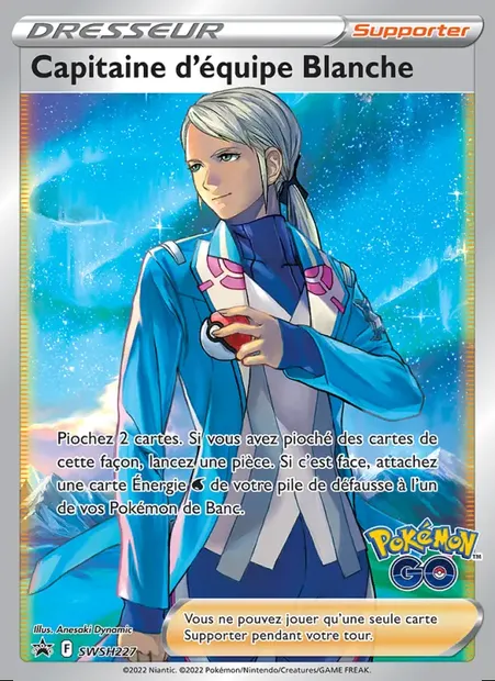 Capitaine d'équipe Blanche, carte Pokémon SWSH 227 — extension Promo SWSH