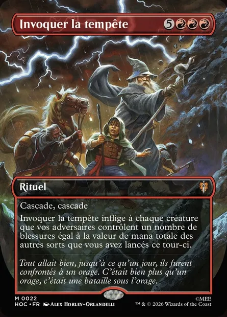 Invoquer la tempête, carte Magic HOC 22 — extension The Hobbit Eternal