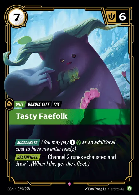 Tasty Faefolk, carte Riftbound OGN 075 — extension Origins