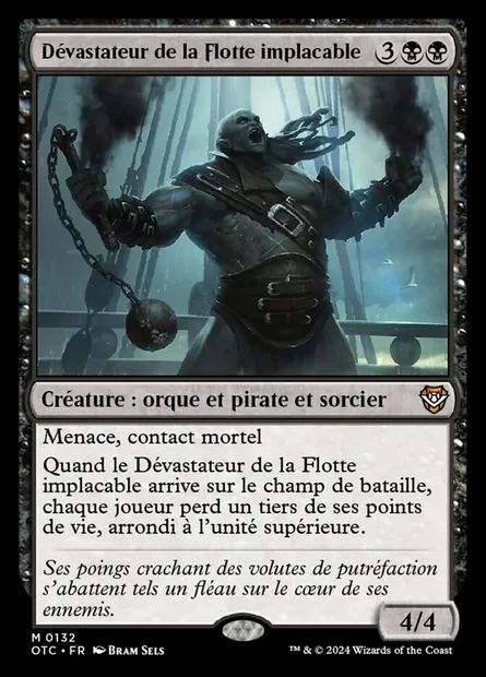 Dévastateur de la Flotte implacable, carte Magic OTC 132 — extension Outlaws of Thunder Junction Commander