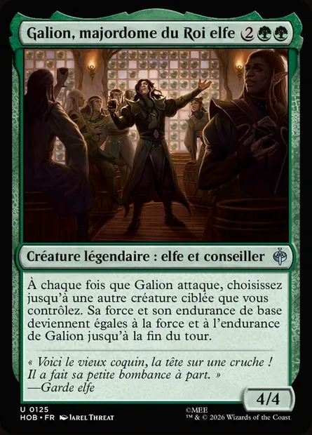 Galion, majordome du Roi elfe, carte Magic HOB 125 — extension The Hobbit