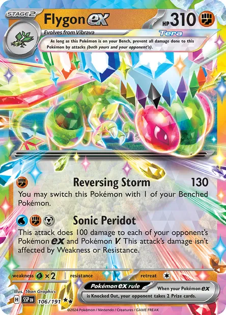Flygon ex, Pokémon card SSP 106 — Surging Sparks set