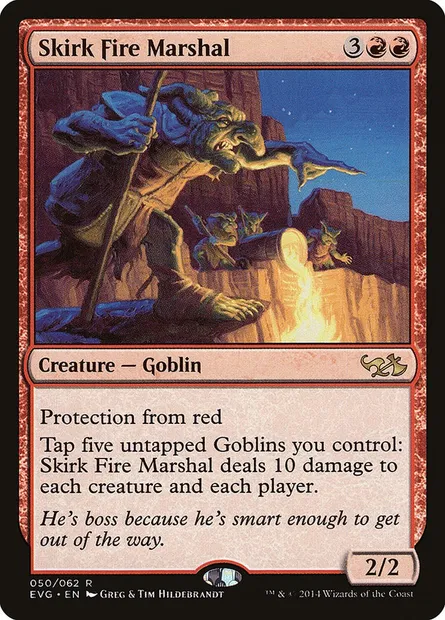 Maréchal-feu skirkien, carte Magic EVG 50 — extension Duel Decks Anthology: Elves vs. Goblins