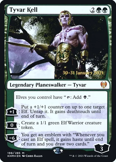 Tyvar Kell, carte Magic PKHM 198s — extension Kaldheim Promos