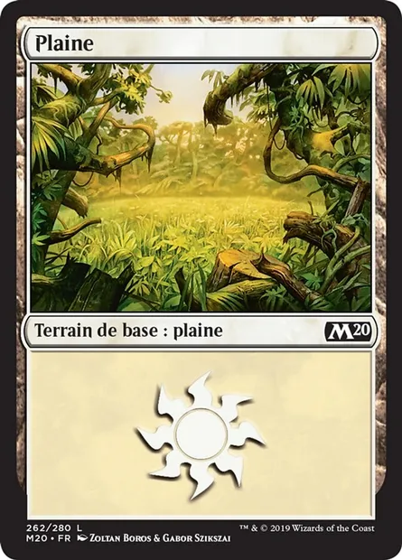 Plaine, carte Magic M20 262 — extension Core Set 2020