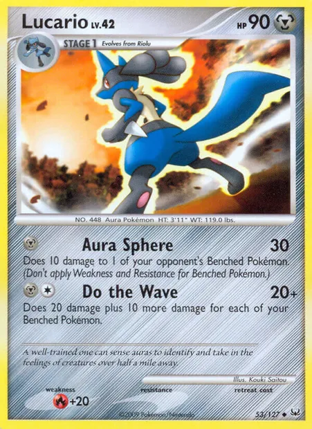 Lucario, Pokémon card PL 53 — Platinum set