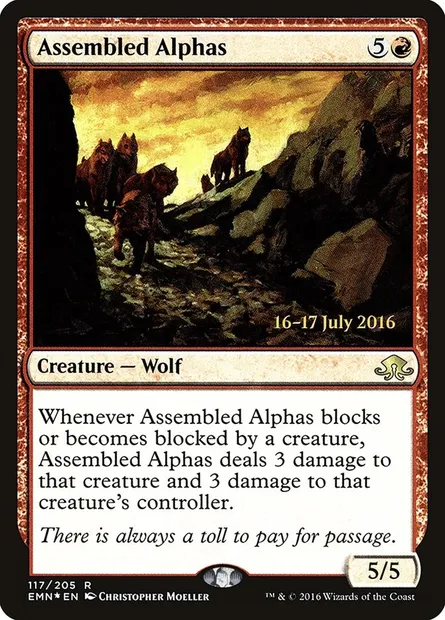 Alphas rassemblés, carte Magic PEMN 117s — extension Eldritch Moon Promos