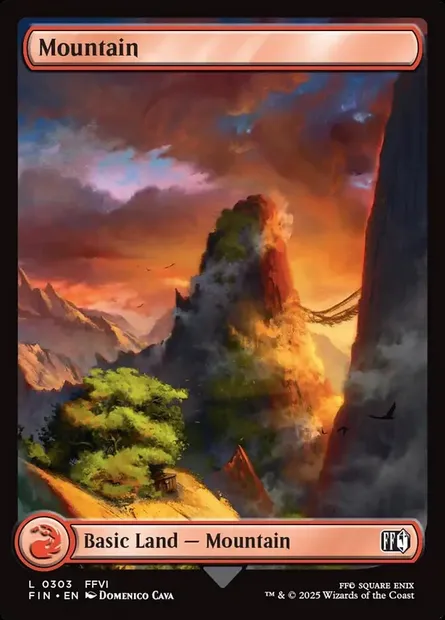 Mountain, Magic card FIN 303 — Final Fantasy set
