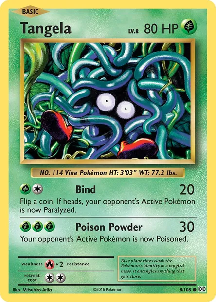 Tangela, Pokémon card EVO 8 — Evolutions set