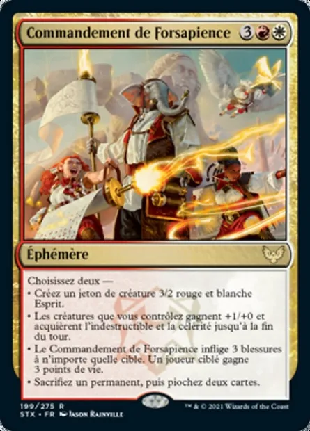 Commandement de Forsapience, carte Magic STX 199 — extension Strixhaven: l'Académie des Mages