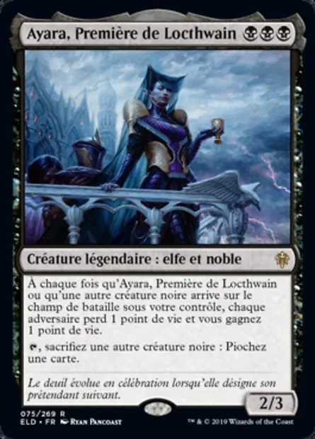 Ayara, Première de Locthwain, carte Magic ELD 75 — extension Throne of Eldraine
