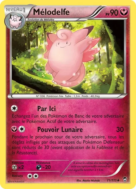 Mélodelfe, carte Pokémon FFI 71 — extension Poings Furieux
