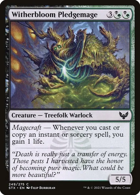 Witherbloom Pledgemage, Magic card STX 249 — Strixhaven: School of Mages set