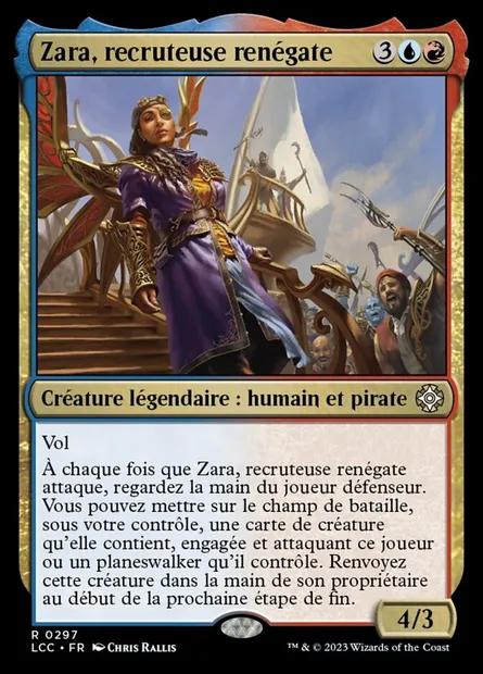 Zara, recruteuse renégate, carte Magic LCC 297 — extension The Lost Caverns of Ixalan Commander