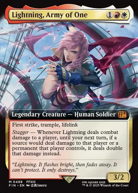 Lightning, Army of One, Magic card FIN 498 — Final Fantasy set