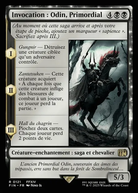 Invocation : Odin, Primordial, carte Magic FIN 121 — extension Final Fantasy