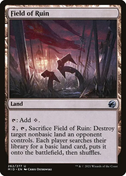 Field of Ruin, Magic card MID 262 — Innistrad: Midnight Hunt set