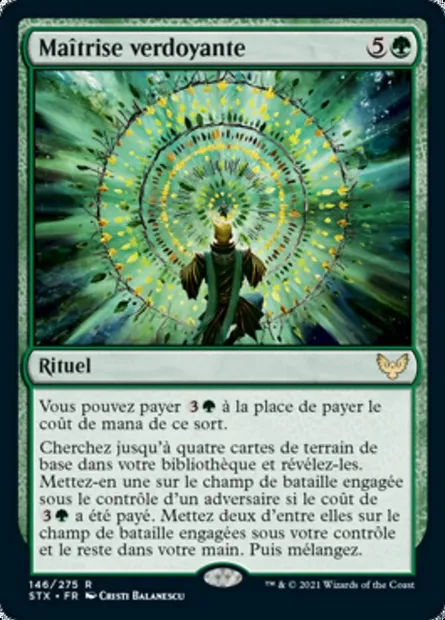 Maîtrise verdoyante, carte Magic STX 146 — extension Strixhaven: l'Académie des Mages