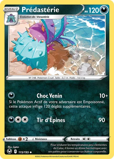 Prédastérie, carte Pokémon SIT 115 — extension Tempête Argentée