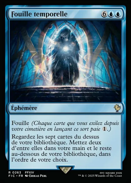 Fouille temporelle, carte Magic FIC 263 — extension Final Fantasy Commander