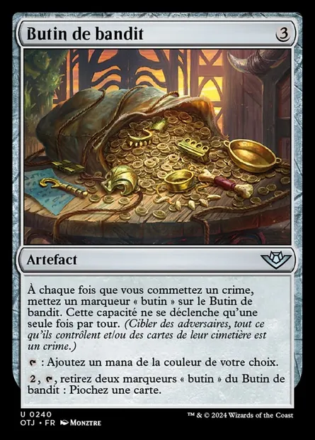 Butin de bandit, carte Magic OTJ 240 — extension Outlaws of Thunder Junction