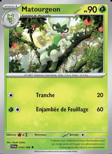 Matourgeon, carte Pokémon SVI 014 — extension Écarlate et Violet