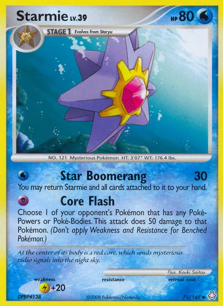 Staross, carte Pokémon LA 71 — extension Éveil des Légendes