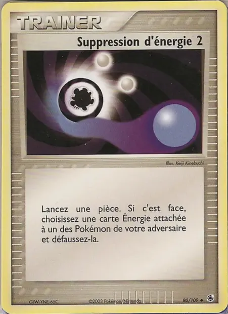 Suppression d'énergie 2, carte Pokémon RS 80 — extension EX Rubis & Saphir