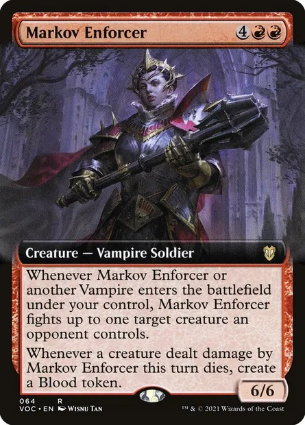 Markov Enforcer, Magic card VOC 64 — Crimson Vow Commander set