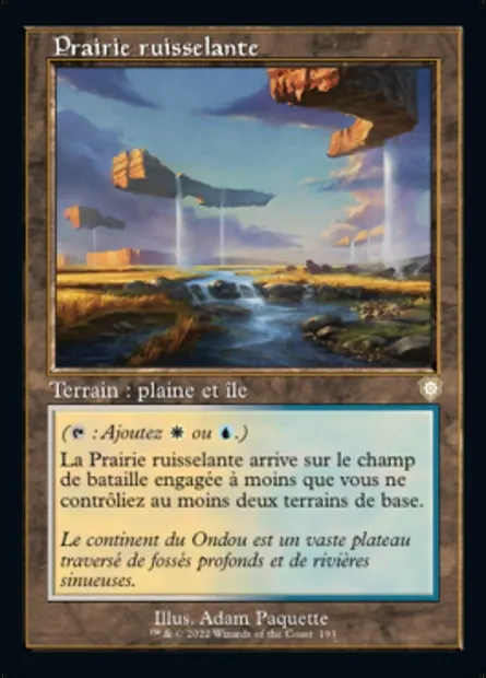 Prairie ruisselante, carte Magic BRC 193 — extension The Brothers' War Commander