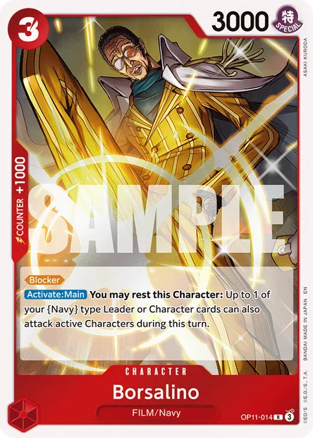 Borsalino, One Piece card OP11-014 — A FIST OF DIVINE SPEED set