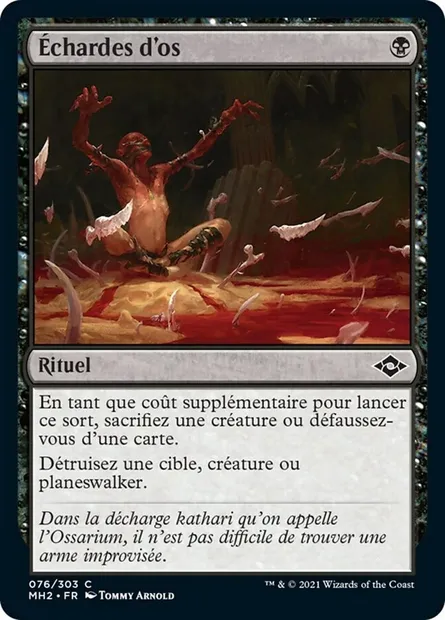 Échardes d'os, carte Magic MH2 76 — extension Horizons du Modern 2