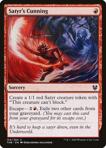 Satyr's Cunning, Magic card THB 152 — Theros Beyond Death set