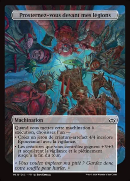 Prosternez-vous devant mes légions, carte Magic DSC 339 — extension Duskmourn: House of Horror Commander