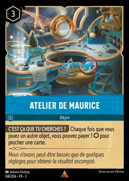 Atelier de Maurice, carte Disney Lorcana CH2-168 — extension L'Ascension des Floodborn