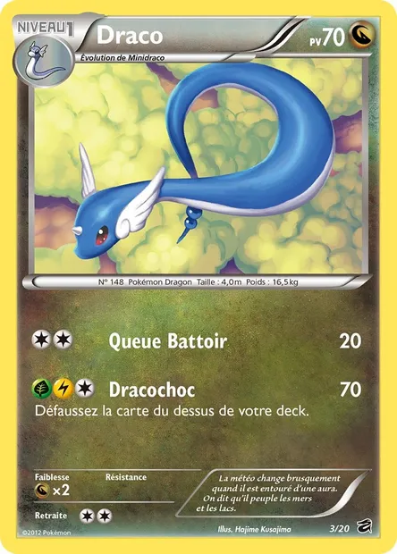 Draco, carte Pokémon DRV 3 — extension Coffre des Dragons