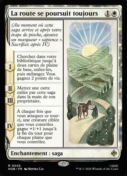 La route se poursuit toujours, carte Magic HOB 25 — extension The Hobbit