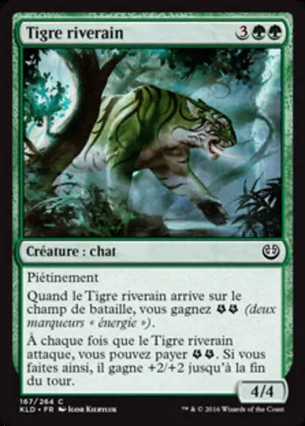 Tigre riverain, carte Magic KLD 167 — extension Kaladesh
