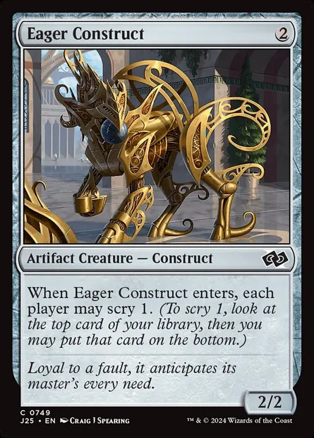 Eager Construct, Magic card J25 749 — Foundations Jumpstart set