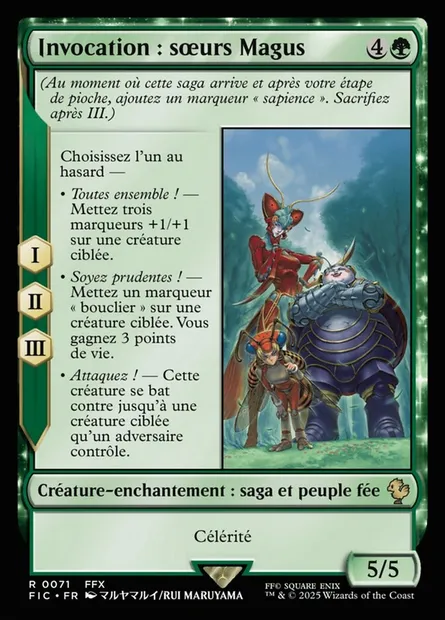 Invocation : sœurs Magus, carte Magic FIC 71 — extension Final Fantasy Commander