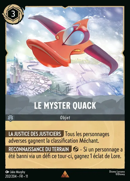 Le Myster Quack, carte Disney Lorcana CH11-202 — extension Givresort