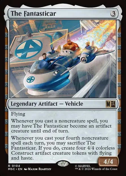 The Fantasticar, Magic card MSC 104 — Marvel Super Heroes Commander set