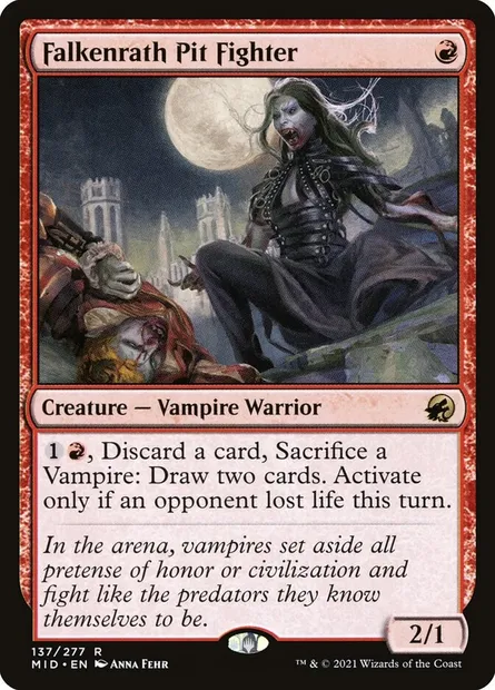 Falkenrath Pit Fighter, Magic card MID 137 — Innistrad: Midnight Hunt set