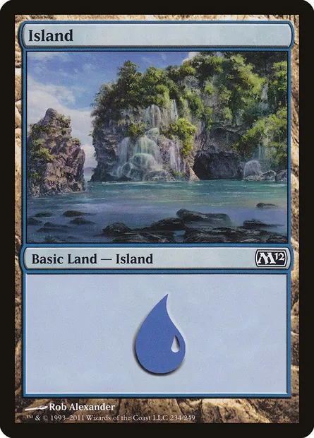 Island, Magic card M12 234 — Magic 2012 set